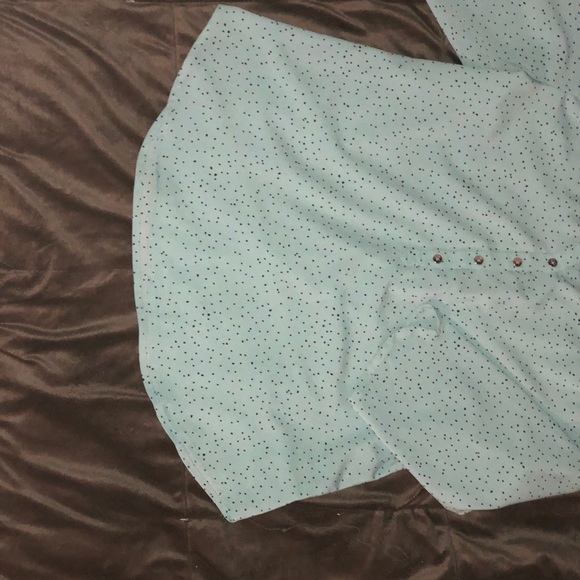 Light Blue Polka Dot Blouse - Picture 2 of 3